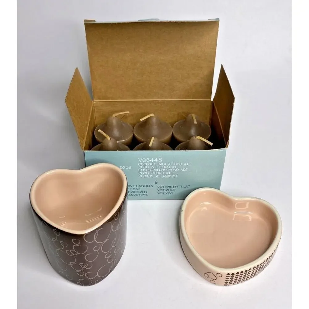 PartyLite Hearts‎ Votive Gift Set Retired New In Box P25D/P9690